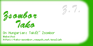 zsombor tako business card